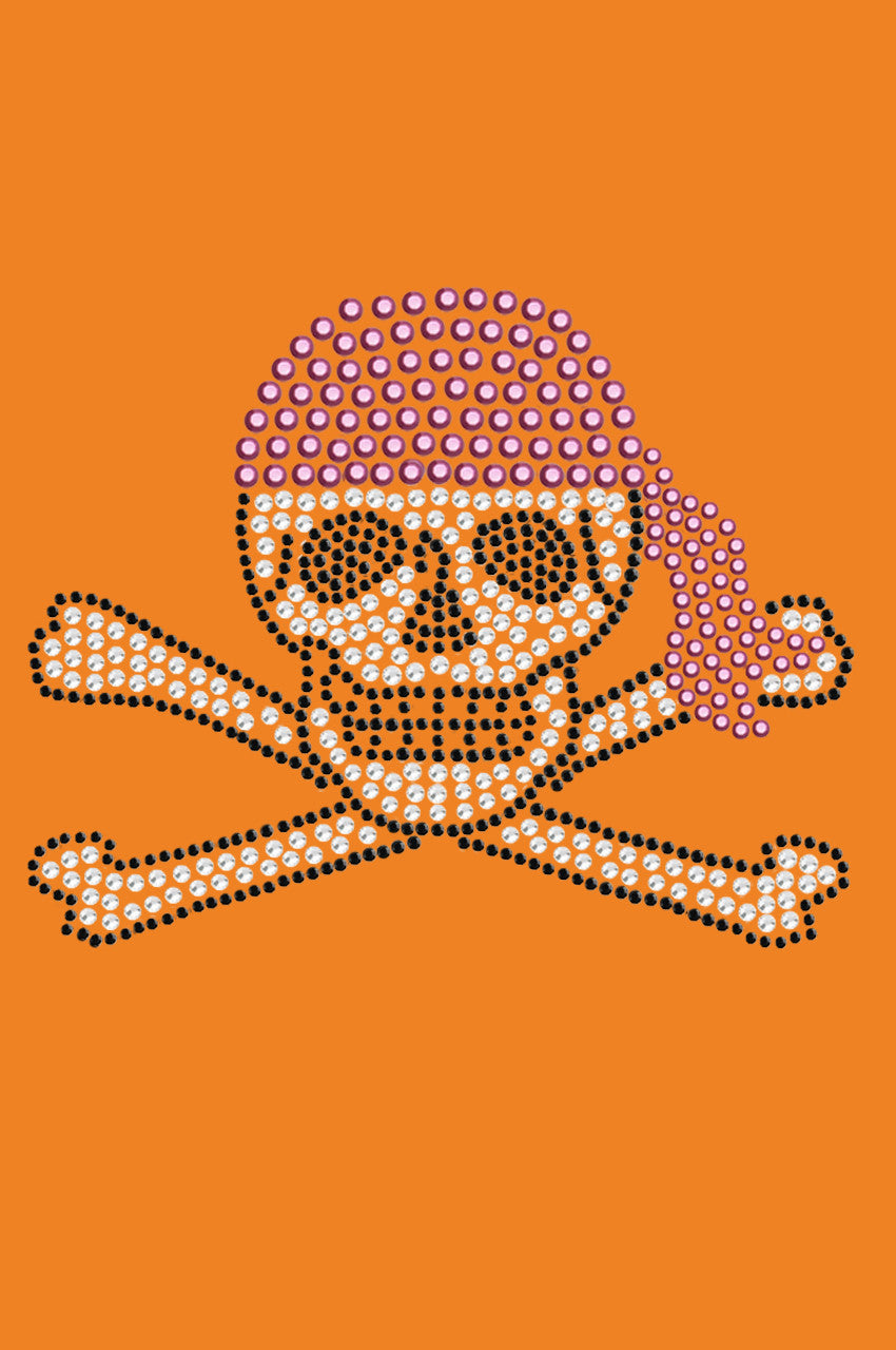 Skull with Pink Bandanna - Bandanna