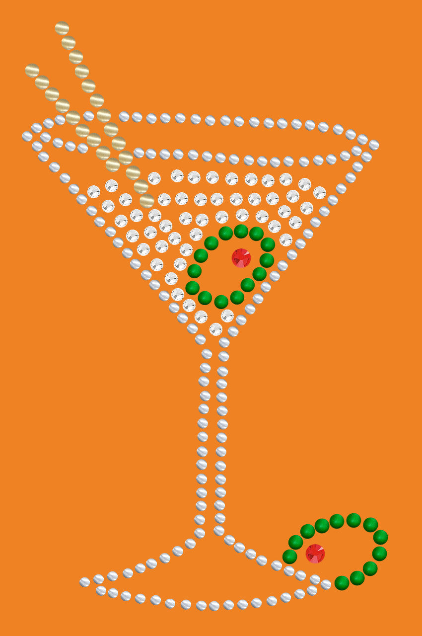 Martini (Silver Rhinestone) - Bandanna