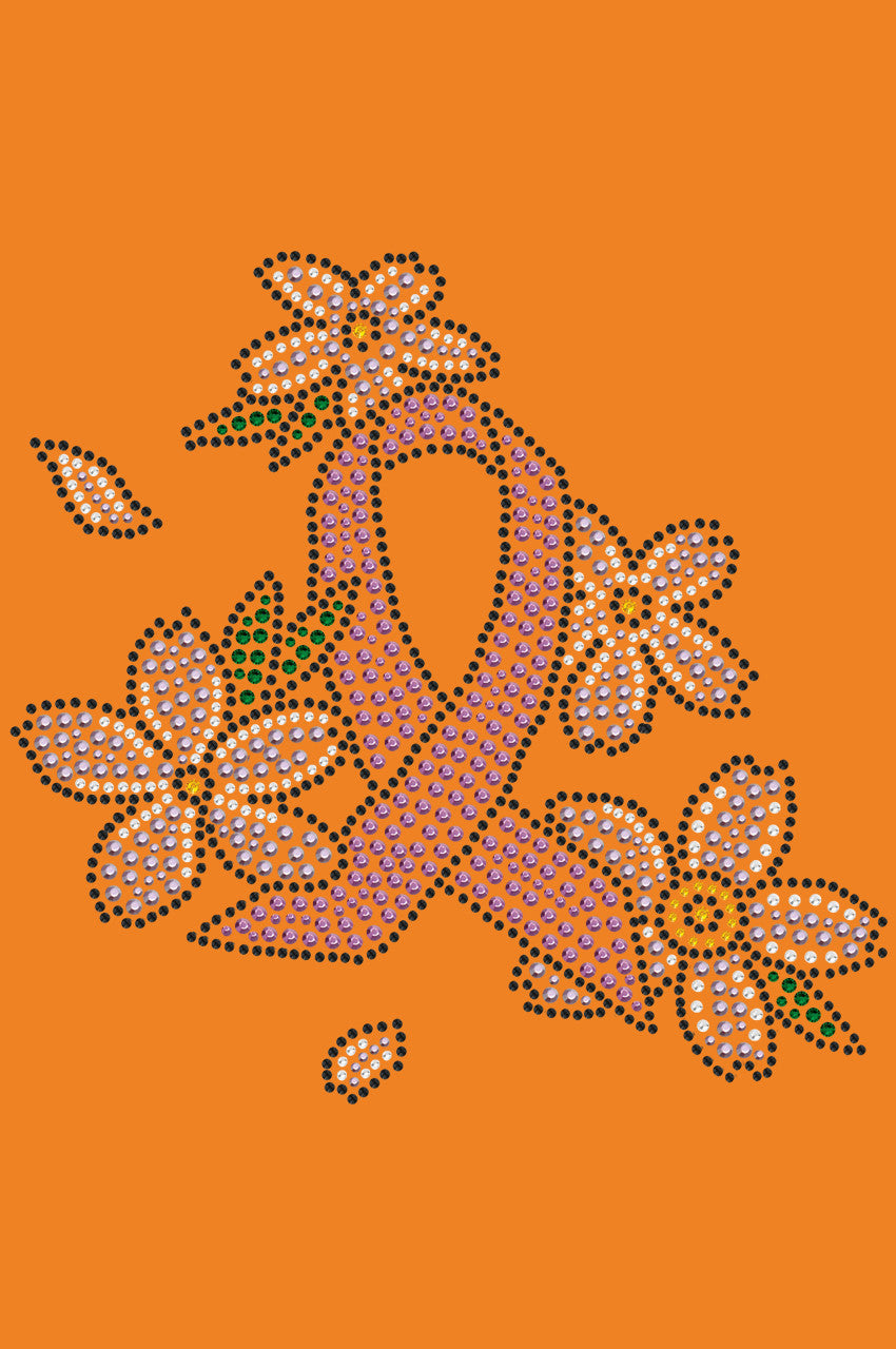 Pink Ribbon with Flowers - Bandanna