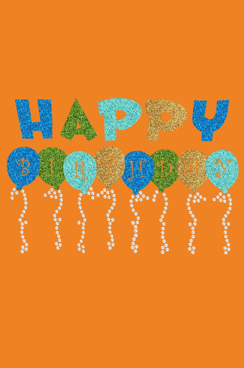 Happy Birthday Balloons (Blue) - Bandana