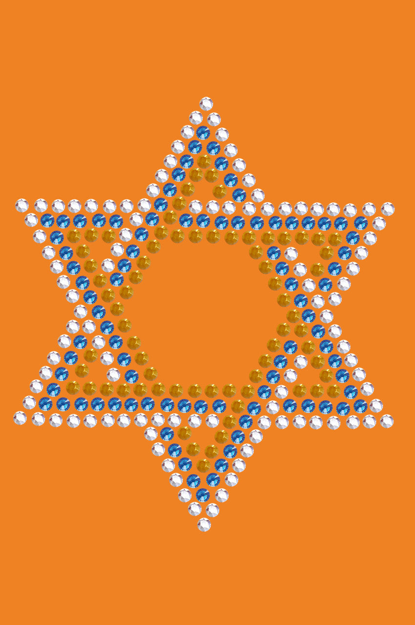 Star of David Blue & Gold (Small)- Bandanna