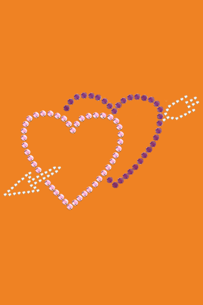 Pink & Purple Hearts with Arrow Bandanna