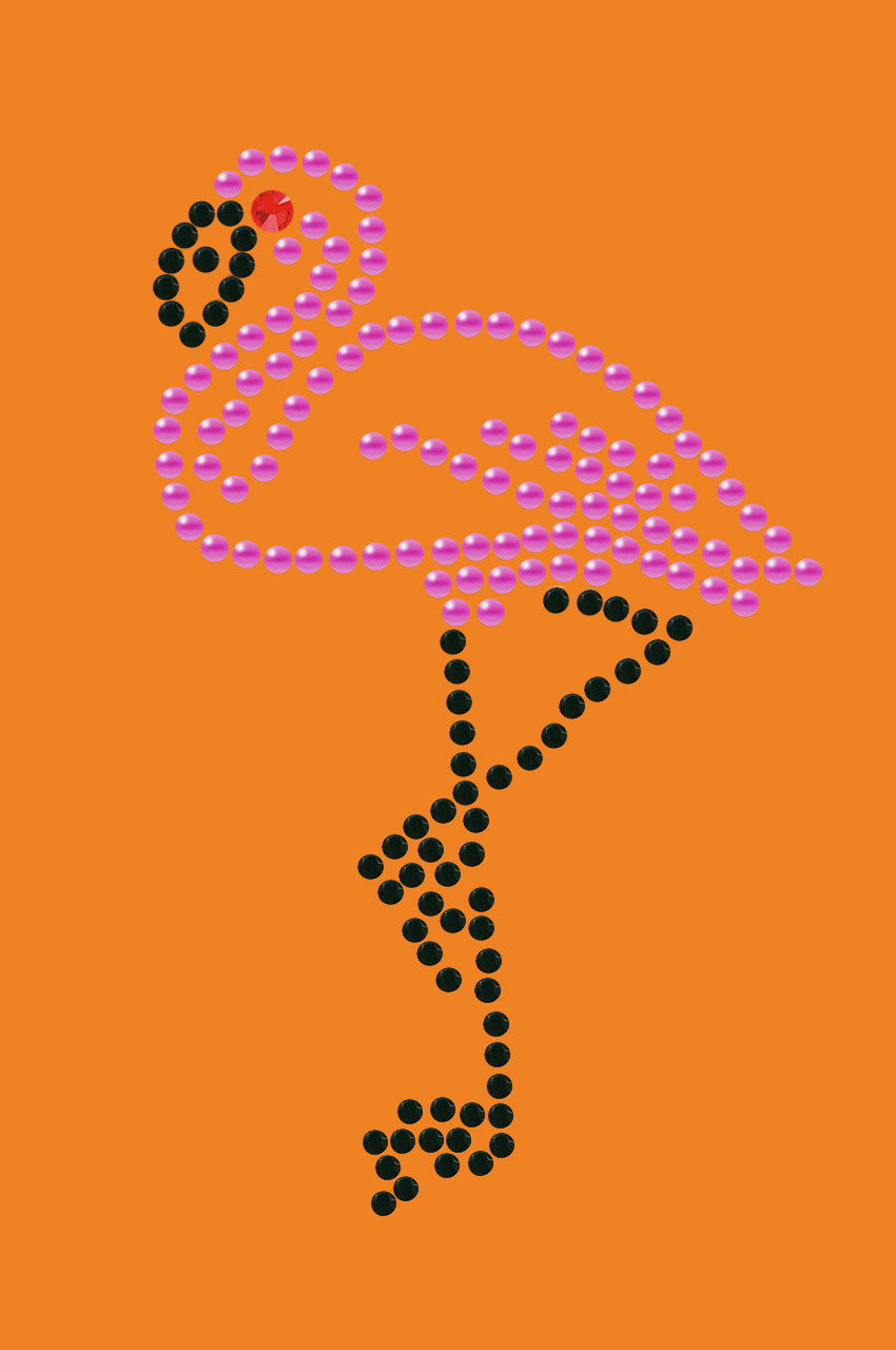 Pink Flamingo with Black Legs - Small - Bandanna