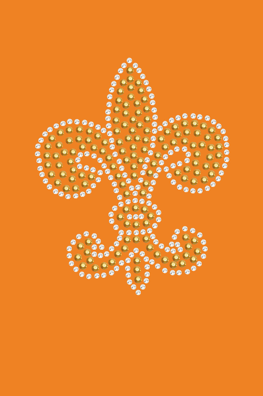 Fleur de Lis (Gold Rhinestuds) - Bandanna