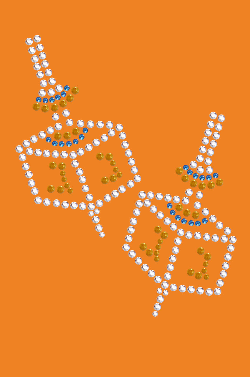 Dreidel Blue & Gold (Small)- Bandanna