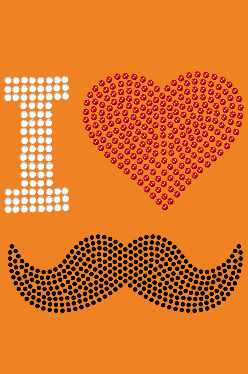 I Love Mustache Bandanna