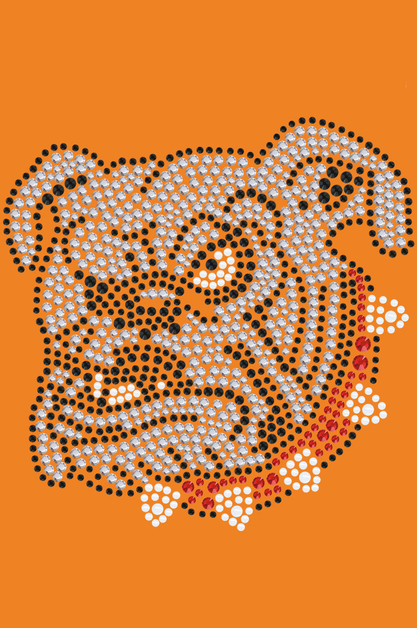 Bulldog Face (White) - bandana