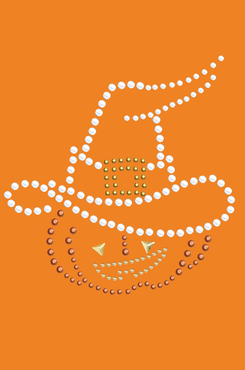 Pumpkin with Witch Hat Bandanna