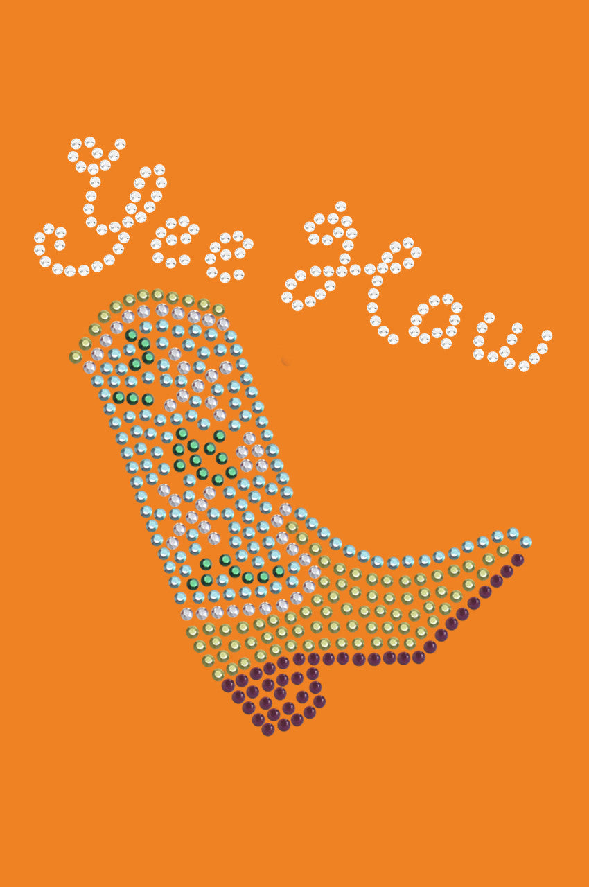 Boot (Green & Turquoise with Yee Haw) - bandana