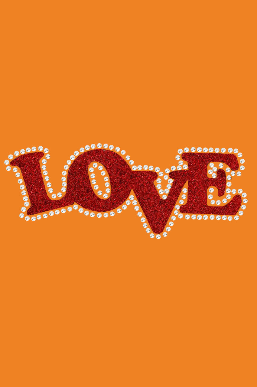 Love (Red Glitter) Bandanna