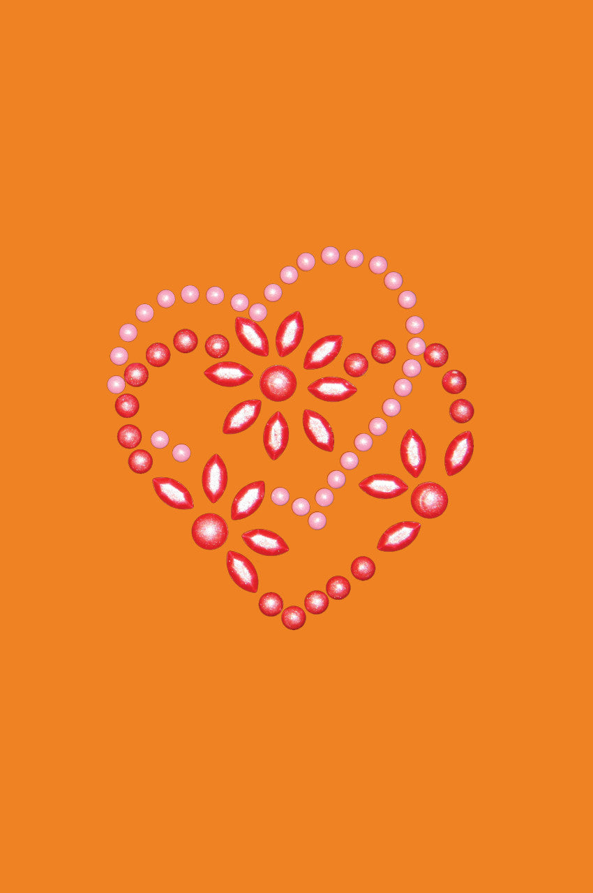 Pink & Red Flower Heart Bandanna