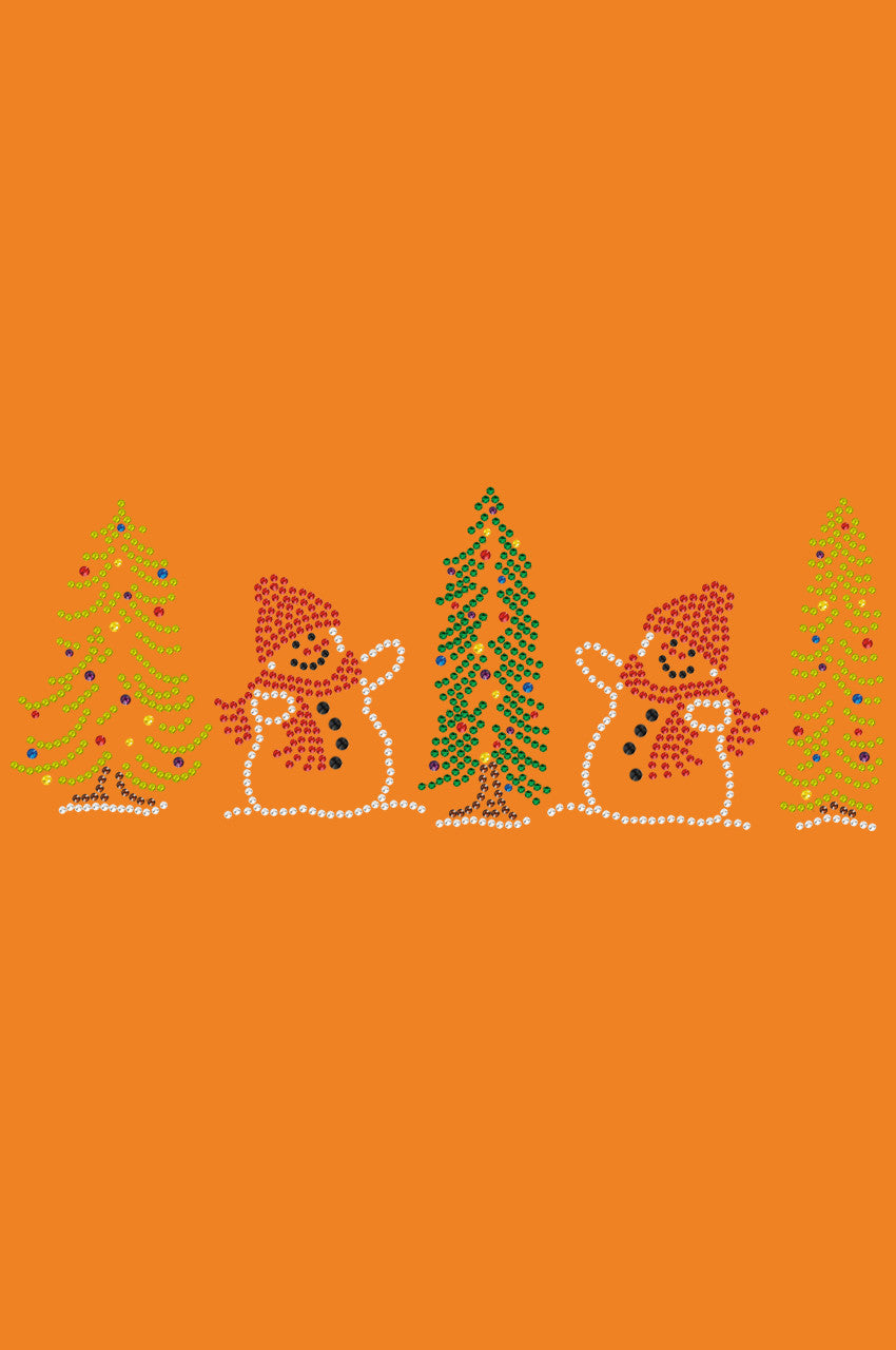Two Snowmen in Trees - Bandana