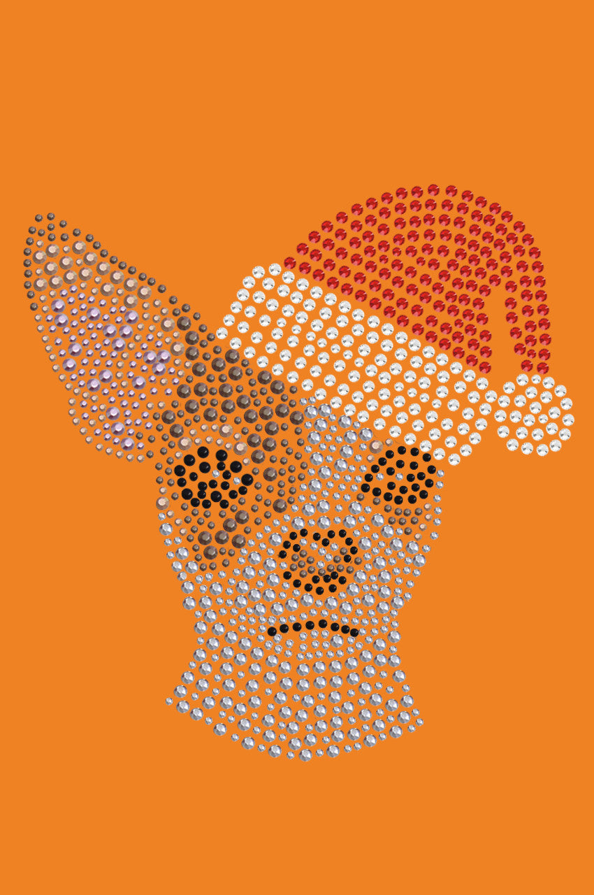 Chihuahua Face with Santa Hat - Bandana