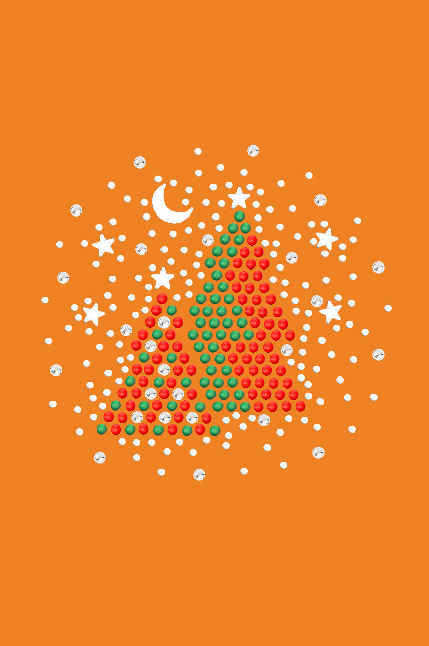 Red & Green Christmas Trees with Austrian crystal Snowflakes - Bandana