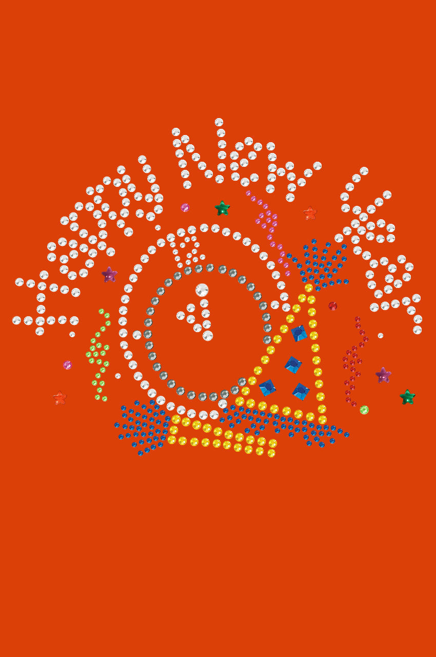 Happy New Year Clock - Bandanna