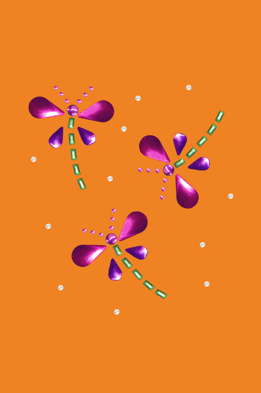 Pink & Purple Nailhead Dragonflies - Bandannas