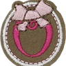 Curly Pink O- Patch