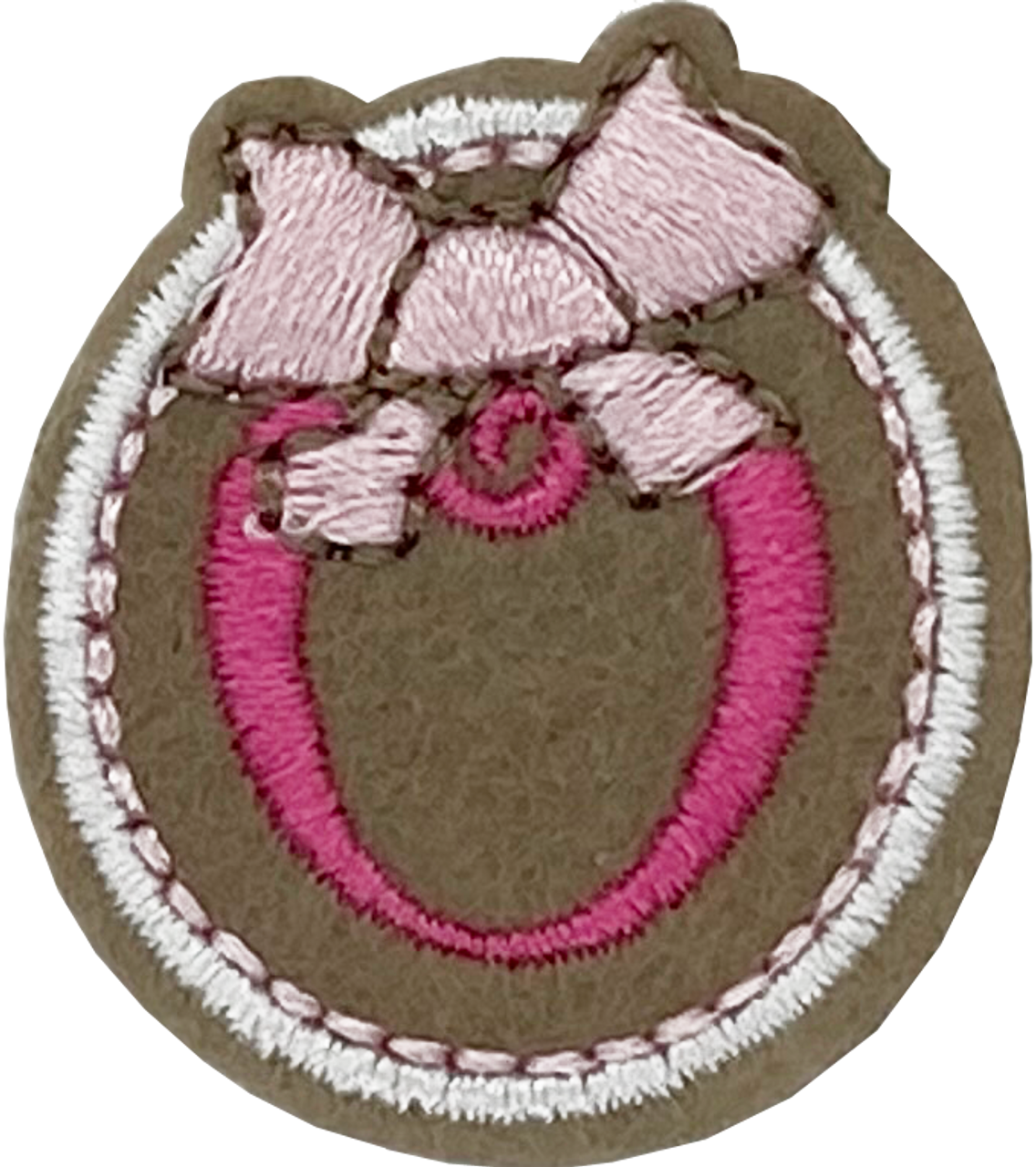 Curly Pink O- Patch