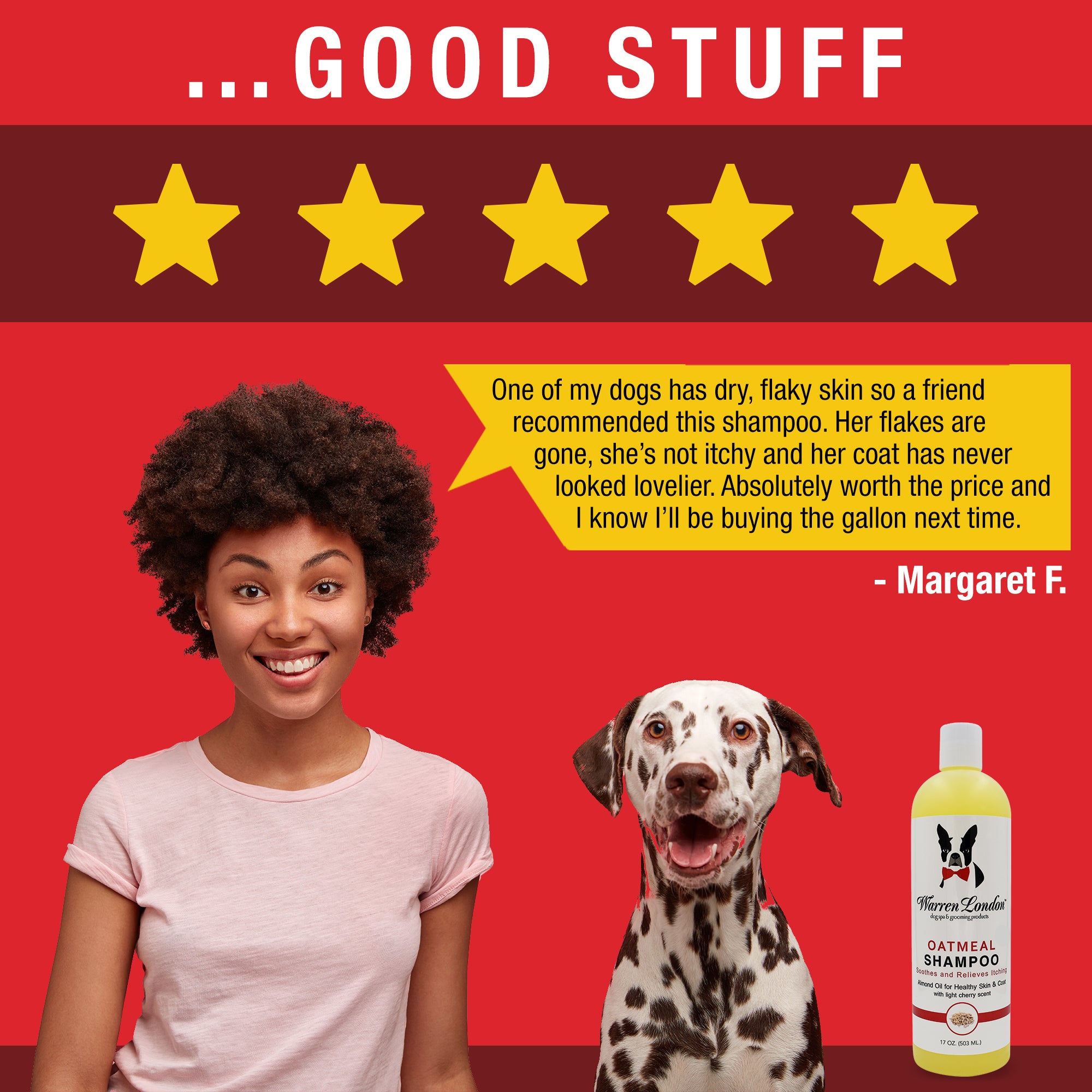Oatmeal Shampoo - For Dogs With Itchy Skin and Coats - Cherry Scented