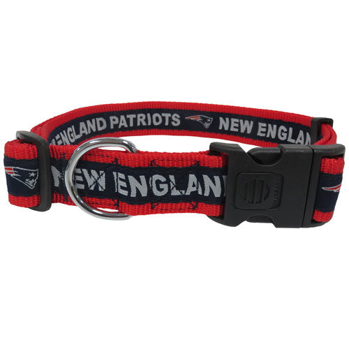 Offical NFL New England Patriots Woven Dog Collar & Leash Set
