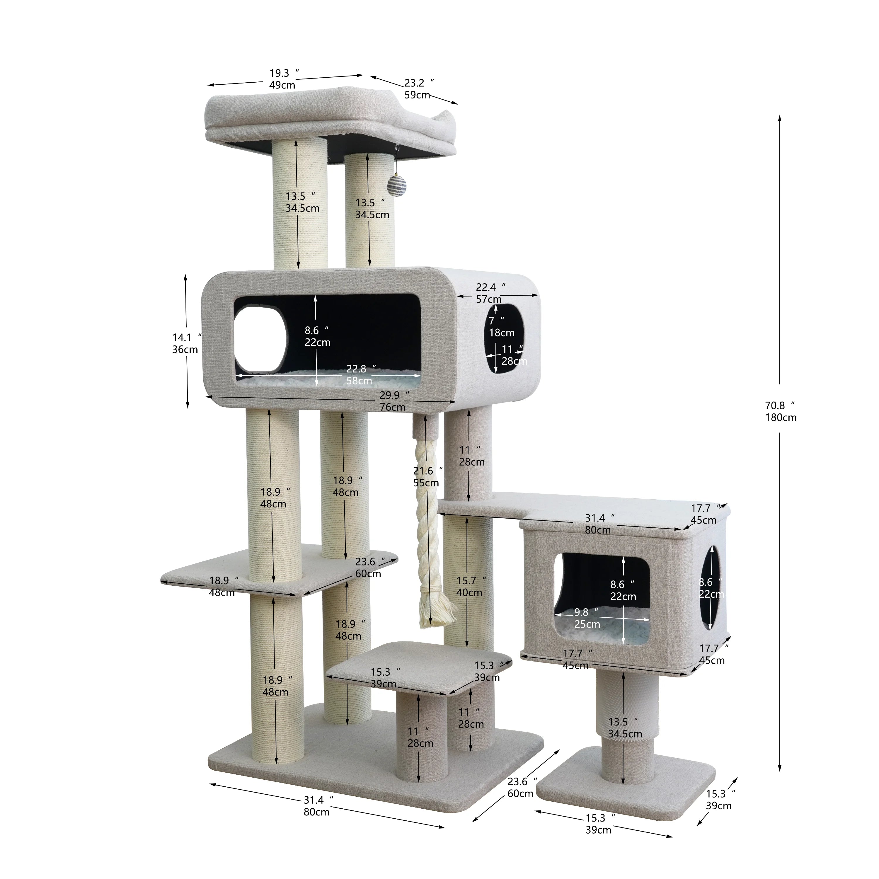 Ontario Grand Luxe Cat Tree – Built for Large Breeds