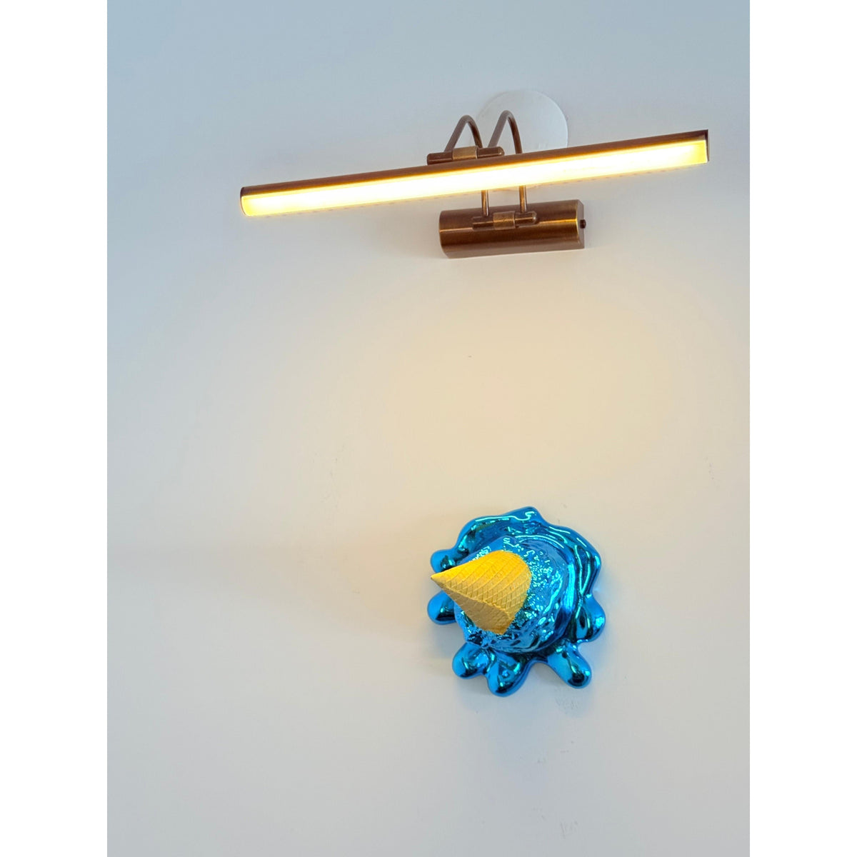 And Iconic Oops! No.1 Melting Ice Cream Sculpture Blue Chrome Style
