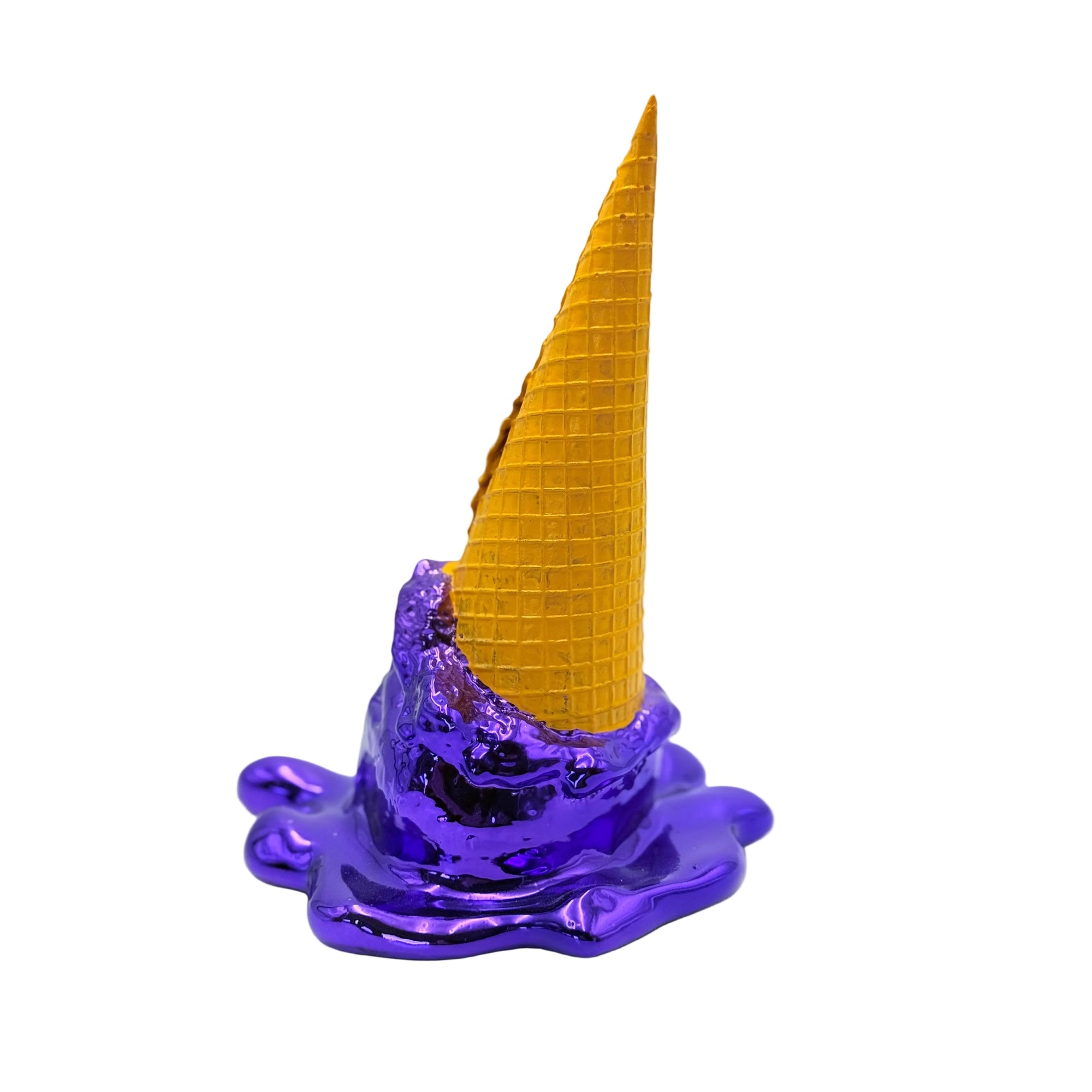And Iconic Oops! No.1 Melting Ice Cream Sculpture Purple Chrome Style