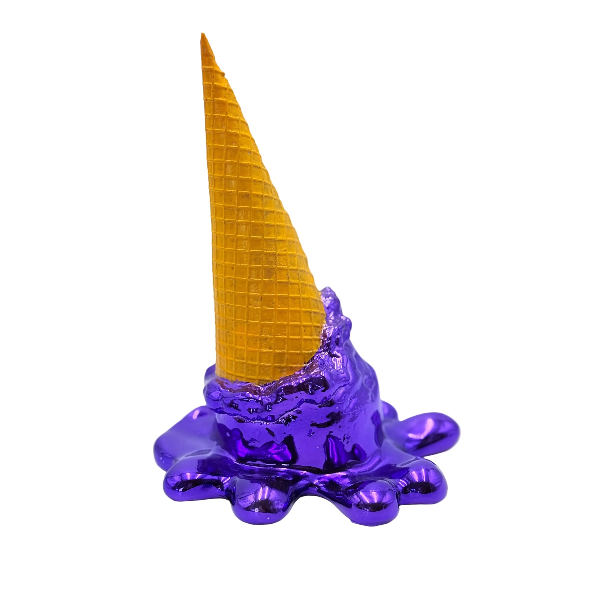 And Iconic Oops! No.1 Melting Ice Cream Sculpture Purple Chrome Style