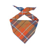 Orange/Blue Plaid Luxe Flannel Dog Bandana