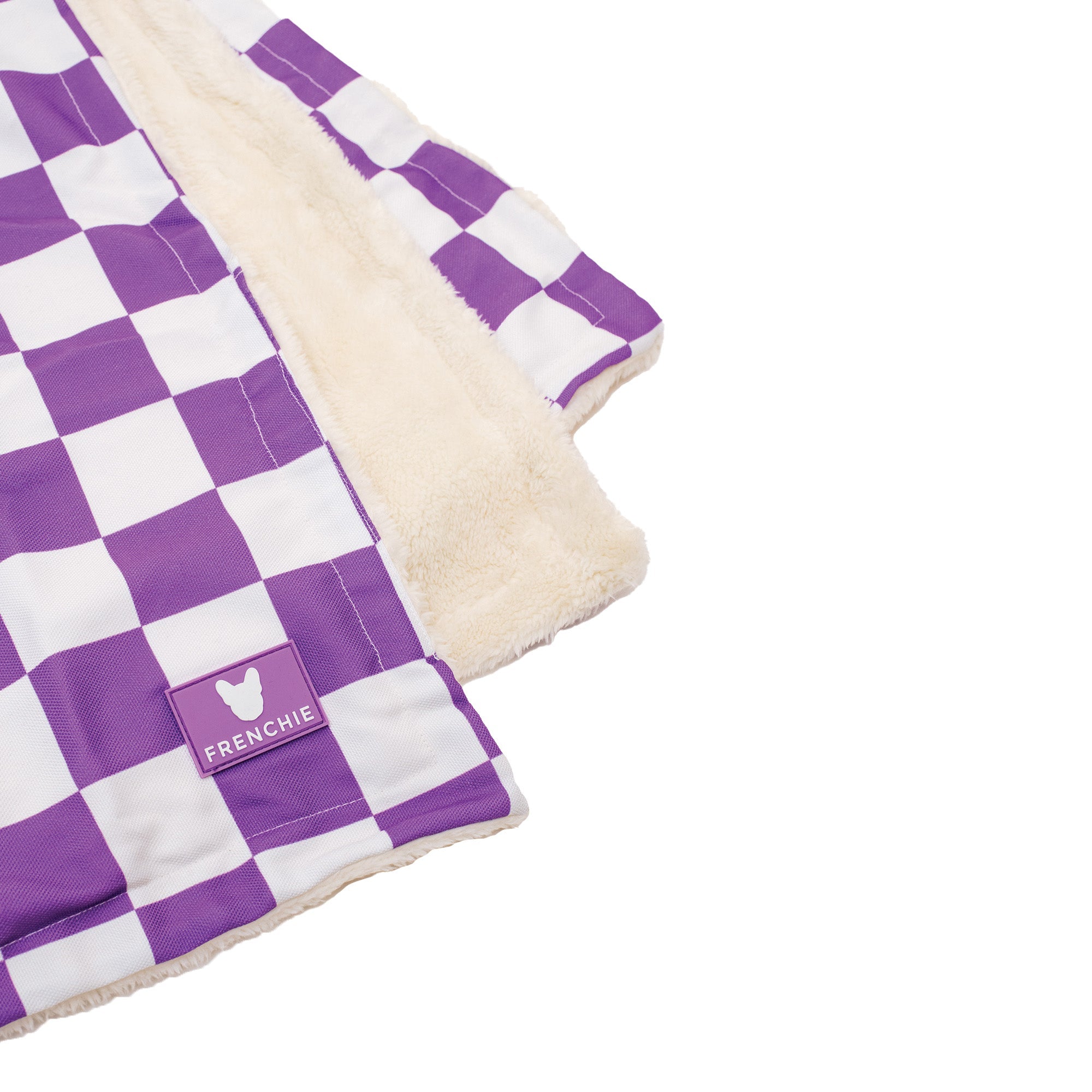 Frenchie Blanket - LA Purple Checkered