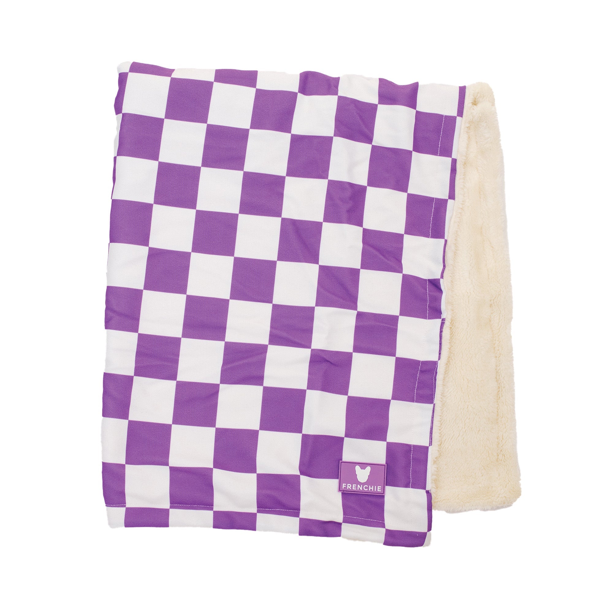 Frenchie Blanket - LA Purple Checkered