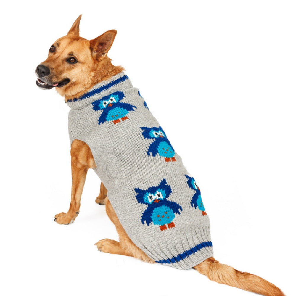 Chilly Dog Owl Wool Dog Sweater