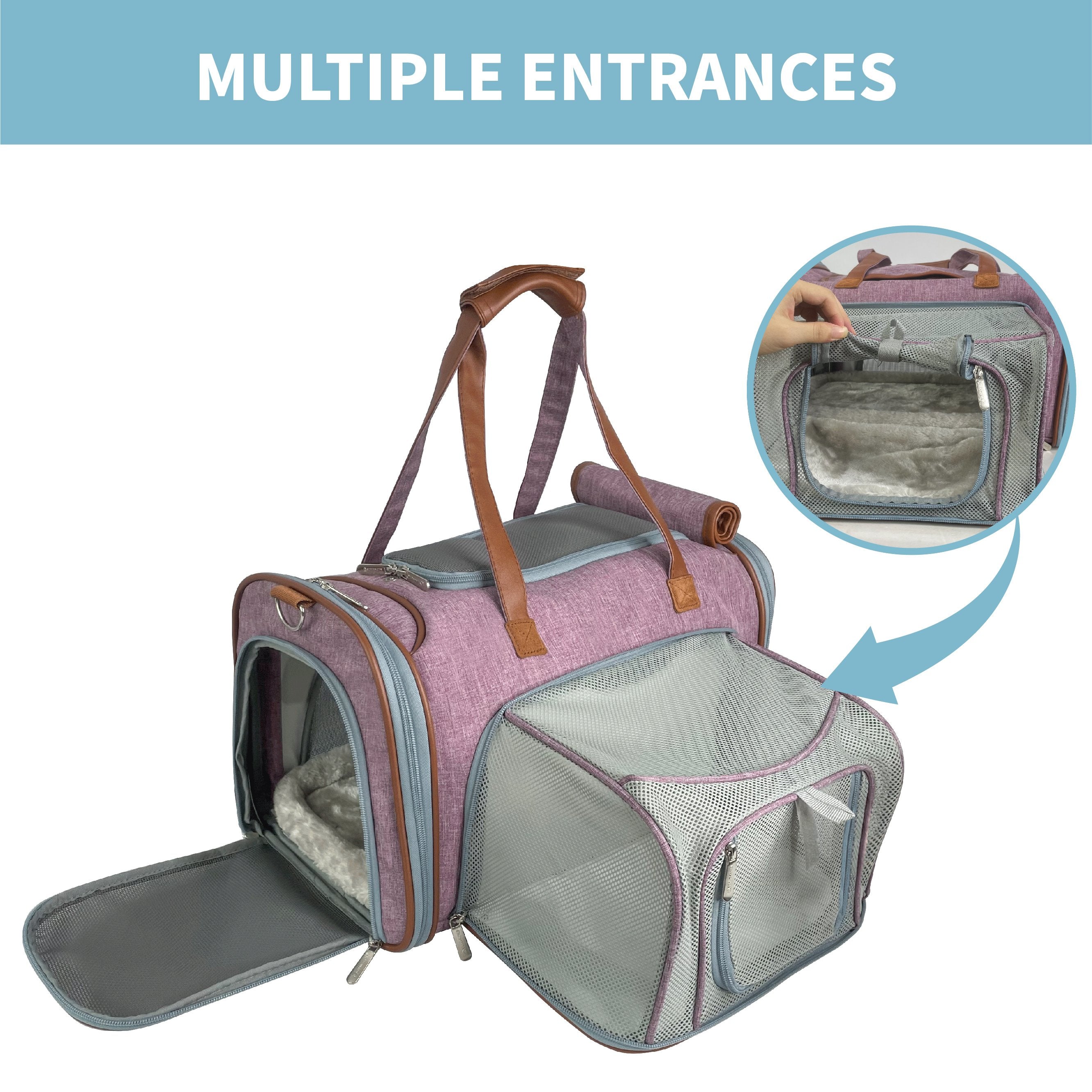 Mr. Peanuts Gold Series Mini Size Airline Compliant Expandable Pet Carrier 