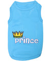 Parisian Pet Prince Embroidered Dog T-Shirt-Light Blue