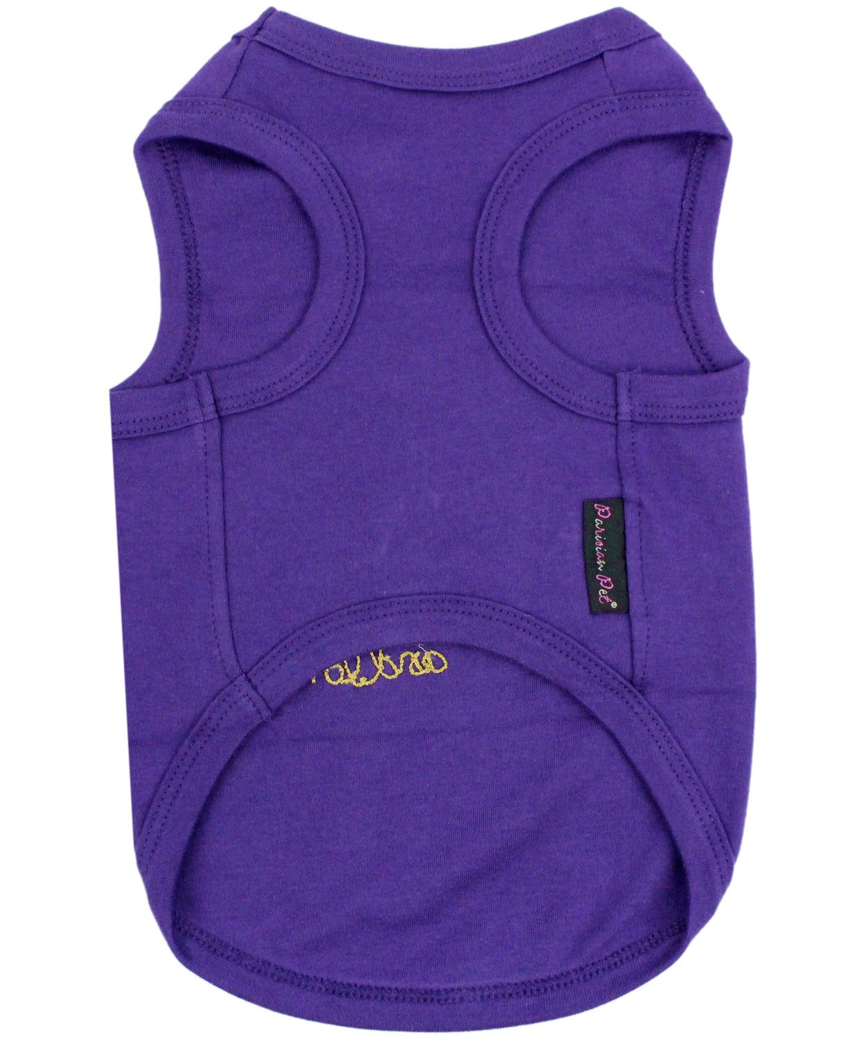 Parisian Pet Spoiled Rotten Dog Shirt  Funny Embroidered T-Shirt for Dogs & Cats, Purple