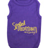Parisian Pet Spoiled Rotten Dog Shirt – Funny Embroidered T-Shirt for Dogs & Cats, Purple