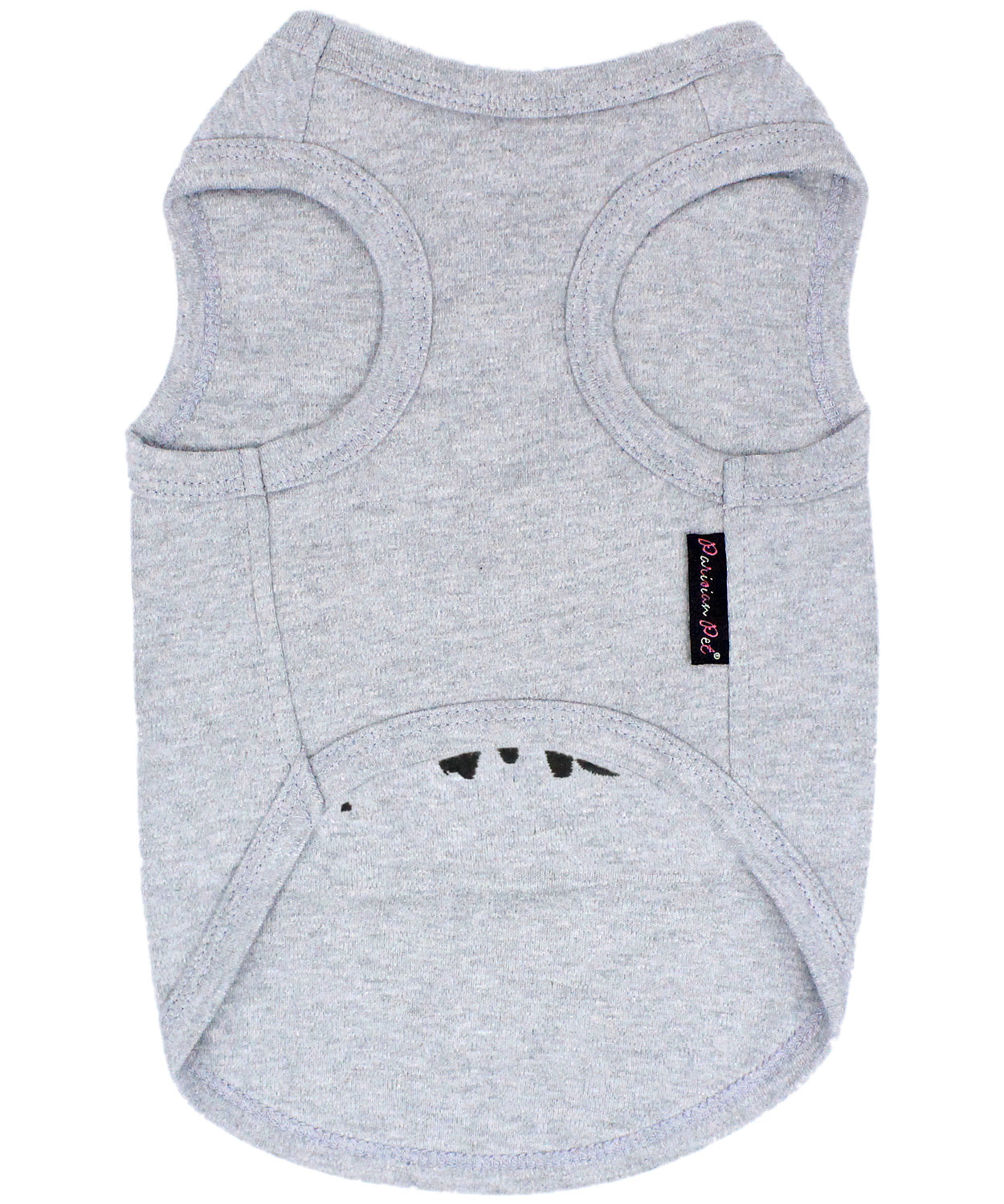 Parisian Pet I Love Mommy Embroidered Cotton T-Shirt-Gray