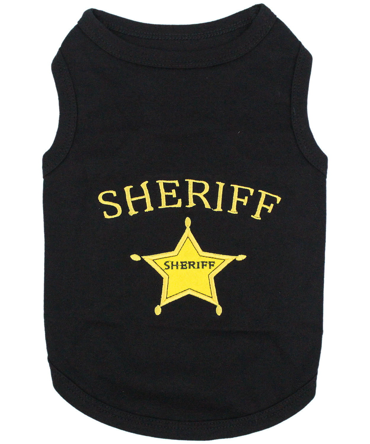 Parisian Pet Sheriff Dog T-Shirt-Black
