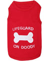 Parisian Pet Lifeguard on Doody Dog T-Shirt-Red