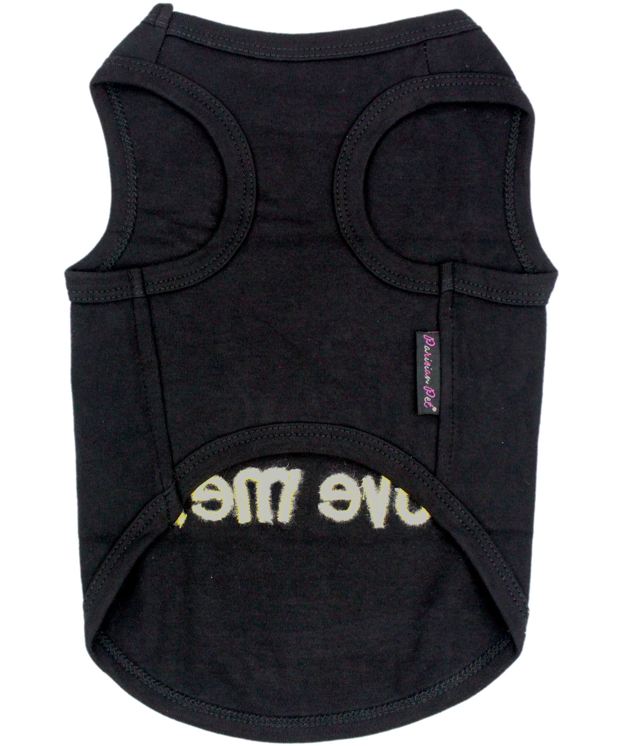 Parisian Pet Bitches Love Me Funny Dog Shirt  Embroidered Cotton Pet T-Shirt for Dogs & Cats, Black-Valentines Day