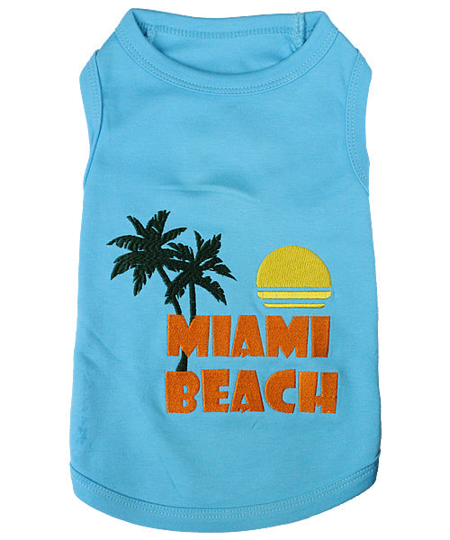 Parisian Pet Miami Beach Dog T-Shirt-Light Blue