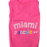 Parisian Pet Miami Poochie Dog & Cat Shirt – Trendy Embroidered Vacation Dog T-Shirt, Comfortable & Machine Washable – Pink
