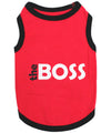 Parisian Pet The Boss Embroidered Pet T-Shirt-Red