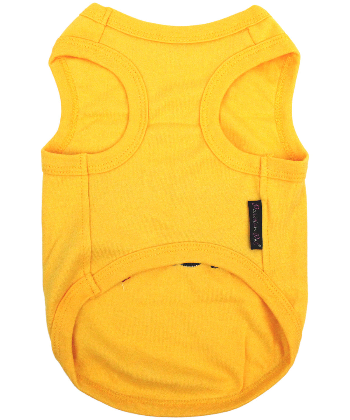 Parisian Pet Big Heart Slogan Dog T-Shirt-Yellow