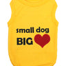 Parisian Pet Big Heart Slogan Dog Shirt – Soft and Breathable Pet Apparel for Small Dogs & Cats, Yellow-Valentines Day