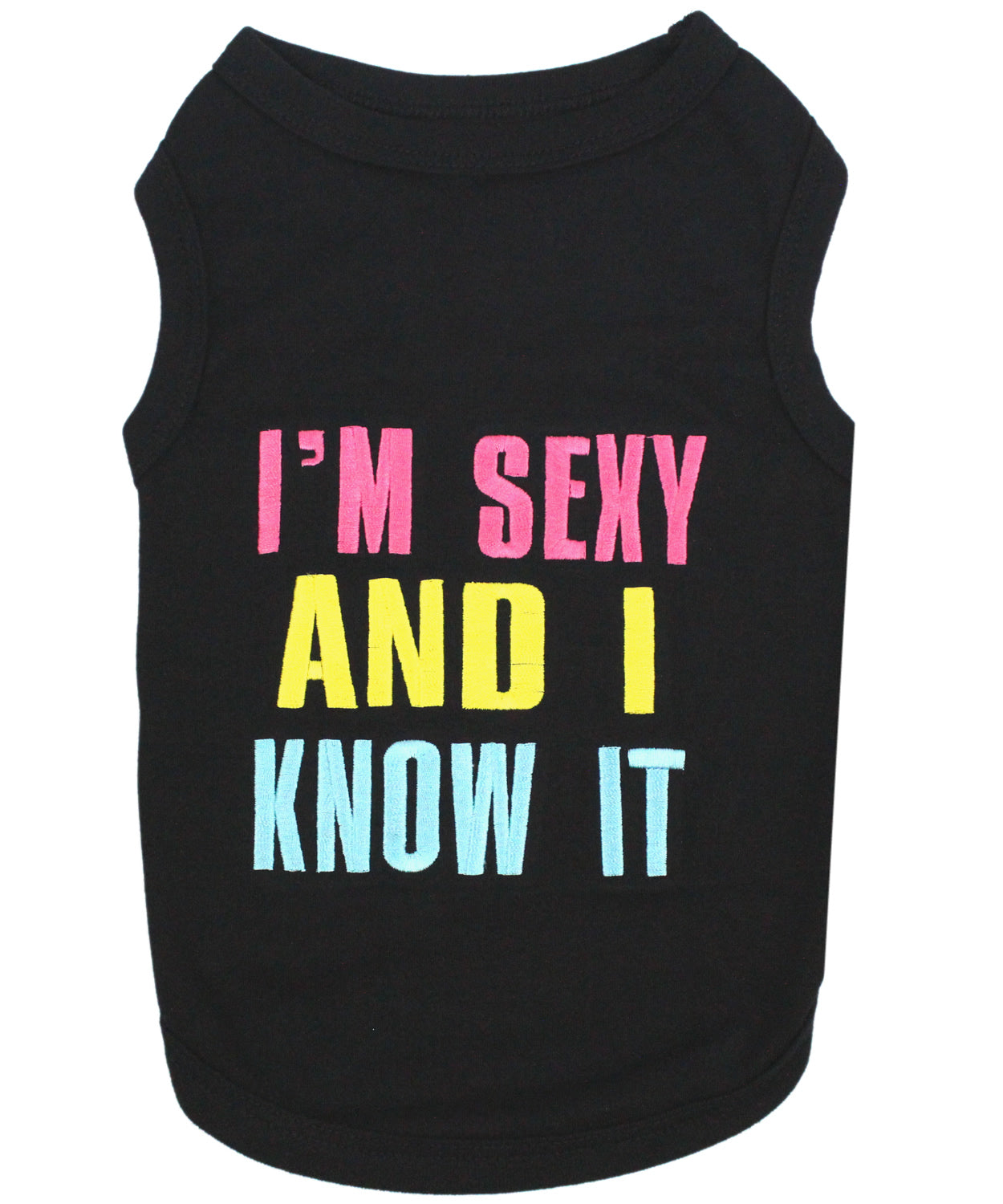 Parisian Pet Sexy & I Know It Dog T-Shirt-Black
