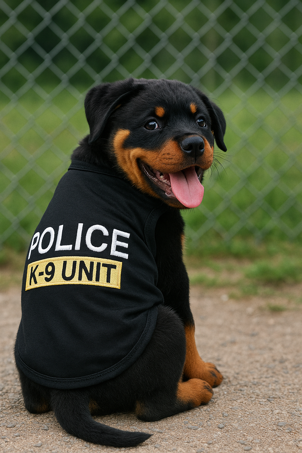 Parisian Pet Police K-9 Unit Dog Outfit-Black