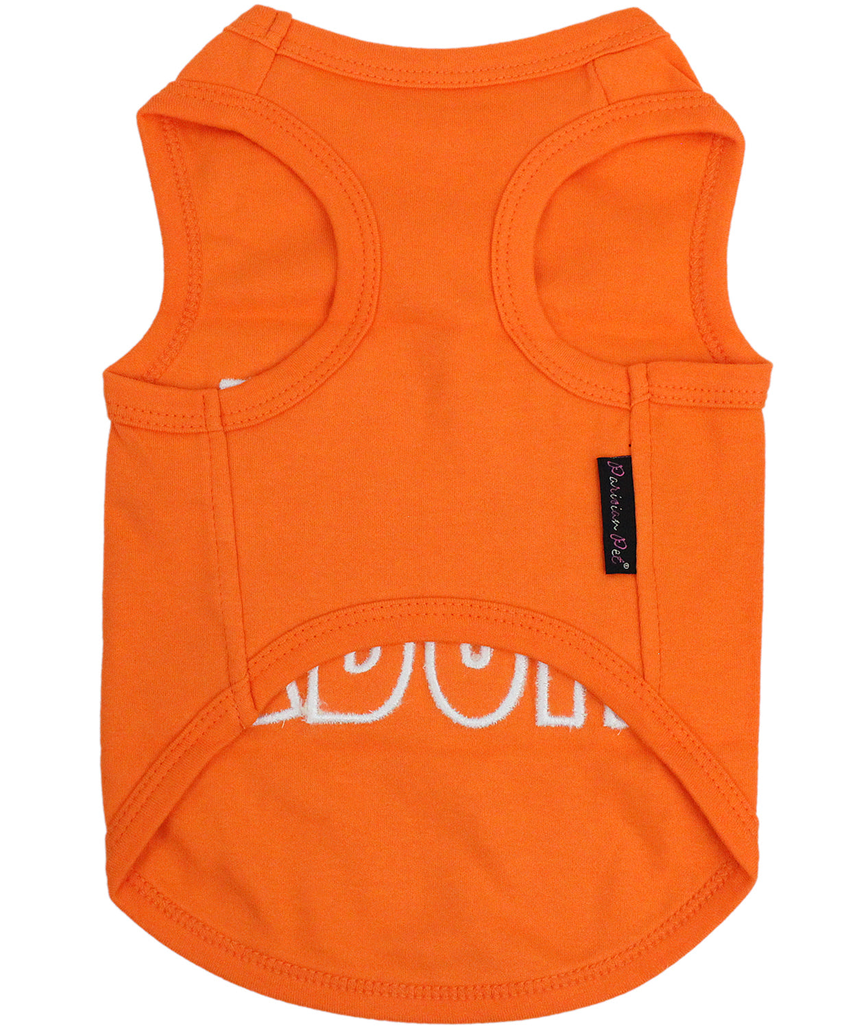 Parisian Pet Free Hugs Embroidered Dog T-Shirt  Trendy Casual Outfit for Small Dogs & Cats, Orange - Valentines Day