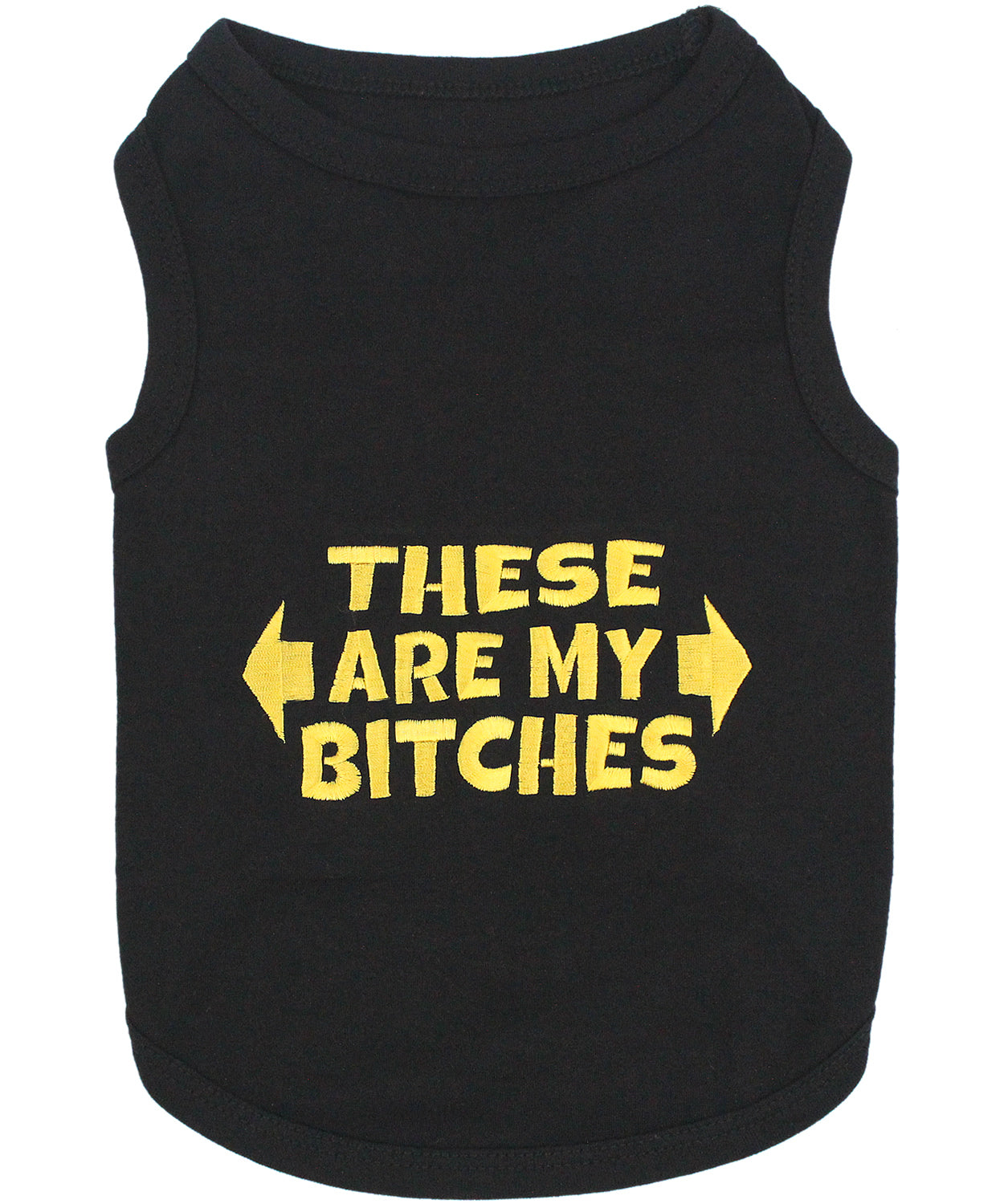 Parisian Pet These Are My Bitches Funny Dog Shirt – Comfortable Black T-Shirt for Small Dogs & Cats, Trendy Slogan Apparel