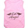 Parisian Pet Lil Angel Dog & Cat T-Shirt – Cute Embroidered Cotton, Comfortable & Stylish – Pink